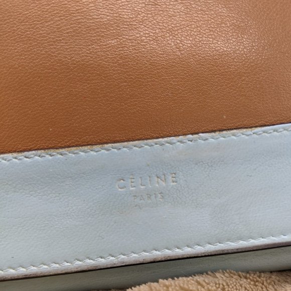 CELINE Leather Frame Bi-Color Wallet - Picture 2 of 14